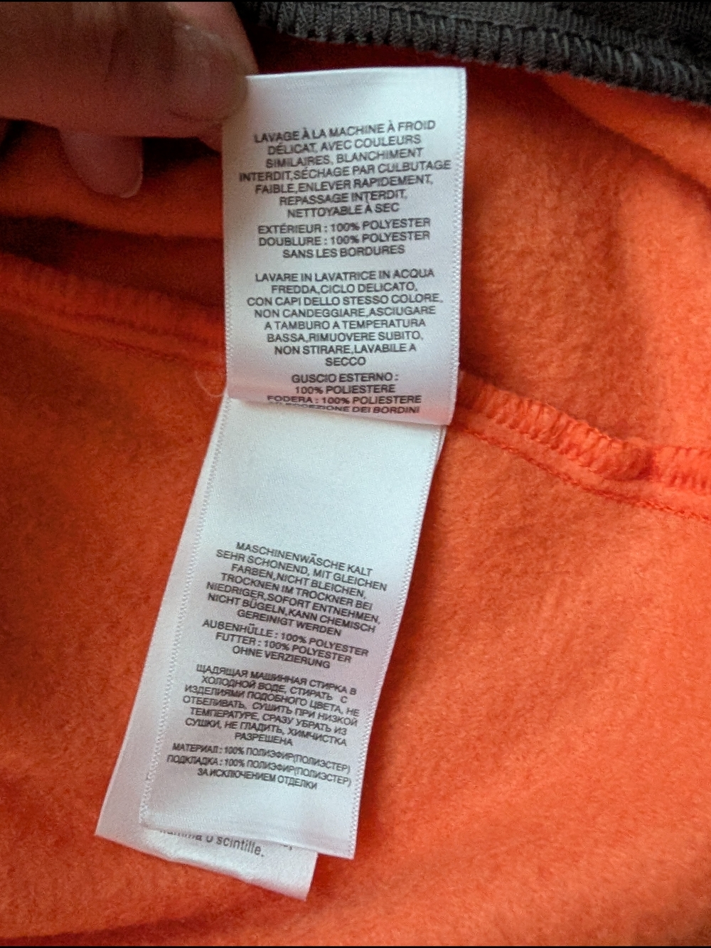 Columbia Youth Fleece Jacket Full Zip Bright Orange Size 14/16 (L/XL) - Picture 5 of 11